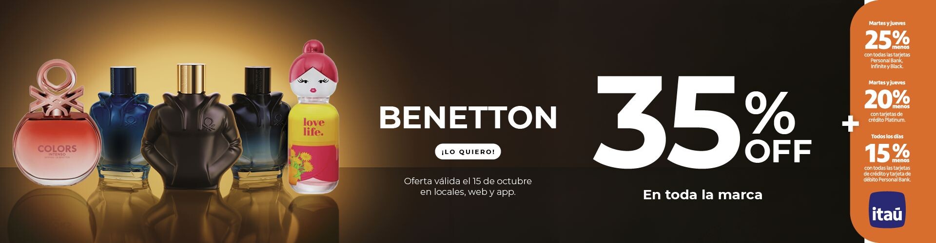 35% Fragancias Benetton