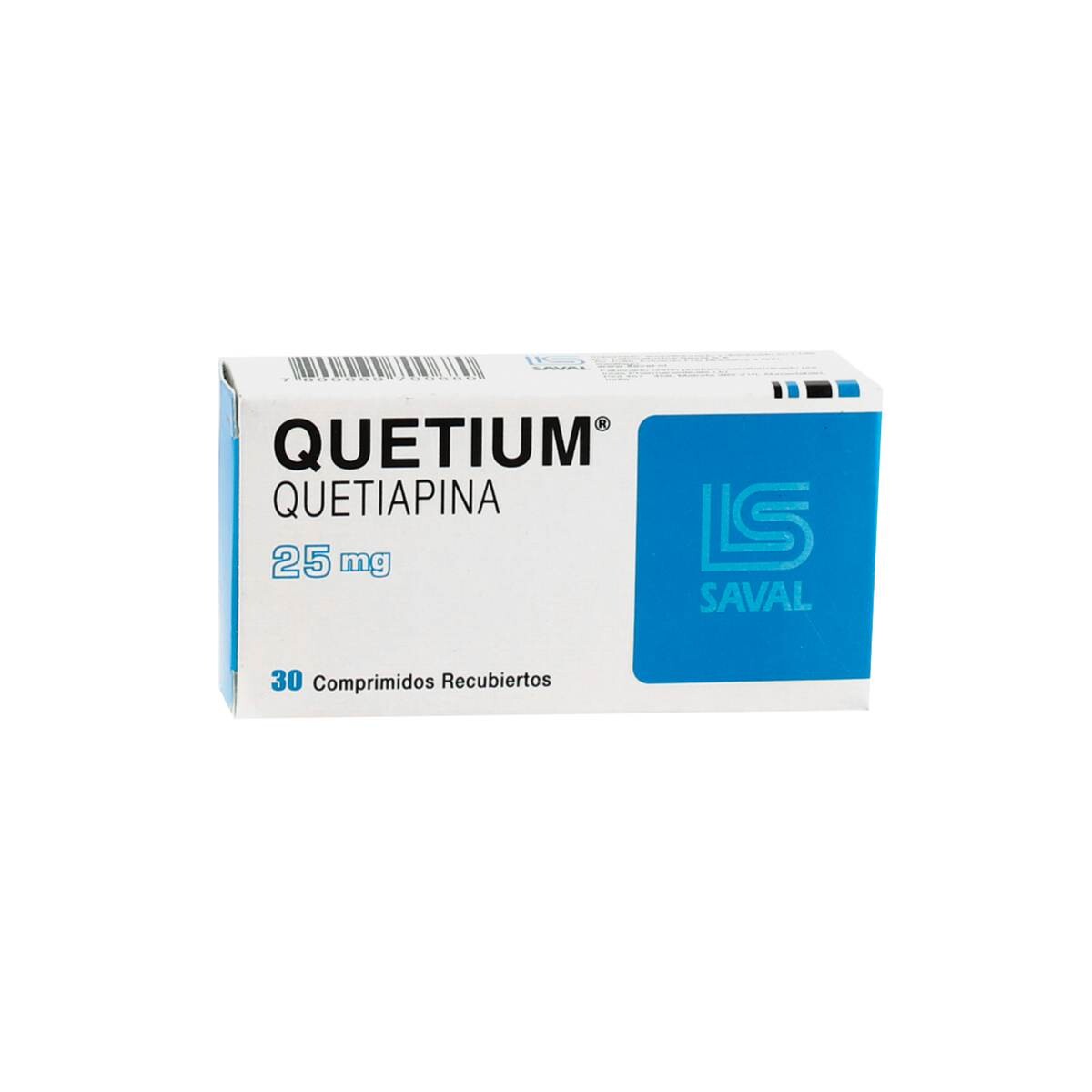 QUETIUM 25 MG. CJ X 30 COMP. 