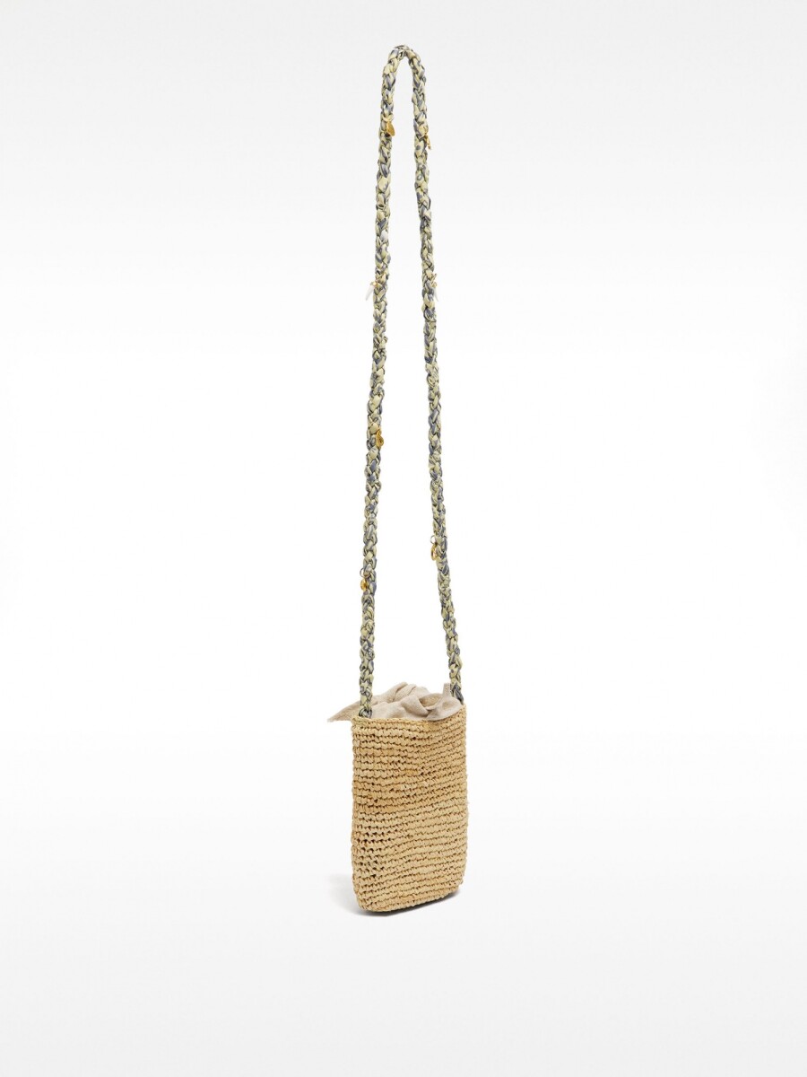 Bolso De Móvil De Rafia multicolor