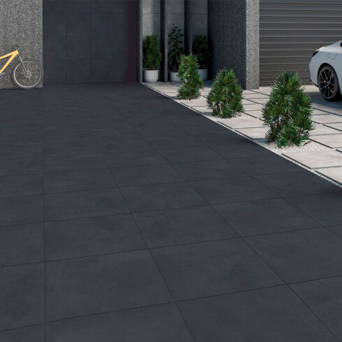 PISO ELEVADO PORCELANATO 60X120 ANTIDESLIZANTE NEGRO MATE GAMAS DE NEGRO