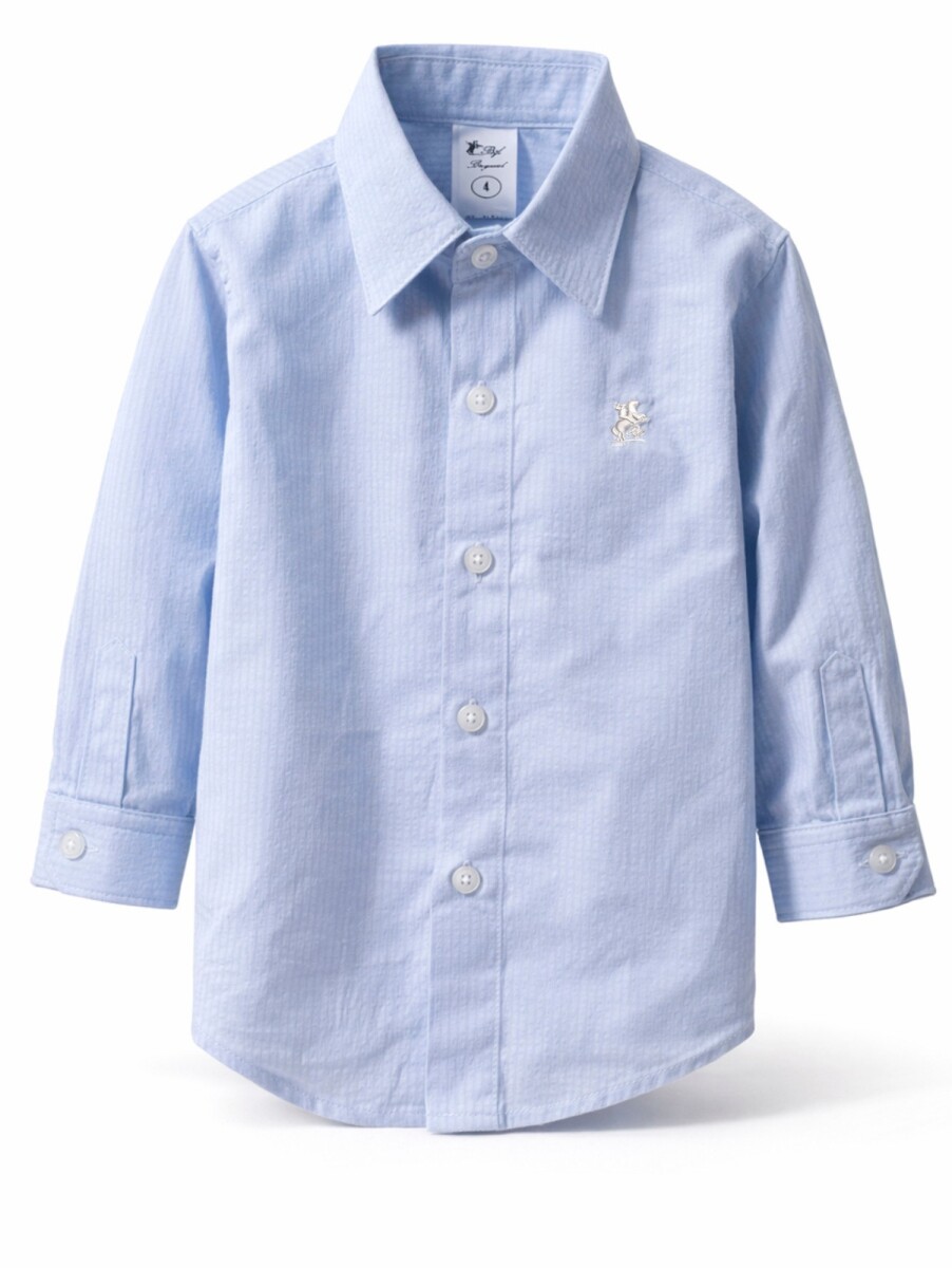 Camisa De Niño - Rayas Celeste 