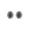 Caravanas pendientes Vintage - Plata 925 - Peridoto y marquesita -CA3930 Conpiedra