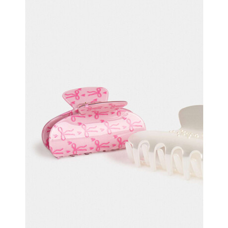 Set De Broches ''Moño'' Combinacion Tricolor