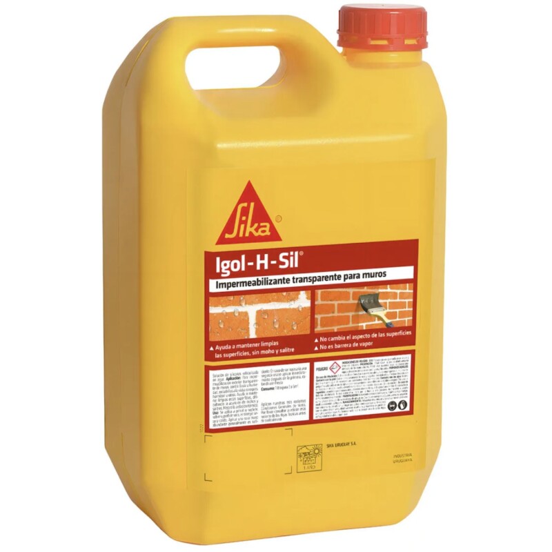 Impermeabilizante Sika Ladrillos Incoloro Igol-H-Sil 5lt Impermeabilizante Sika Ladrillos Incoloro Igol-H-Sil 5lt