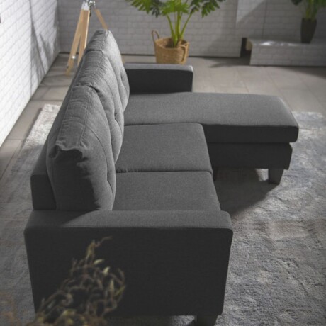 Sillon 3 cuerpos con chaise Herbie Gris