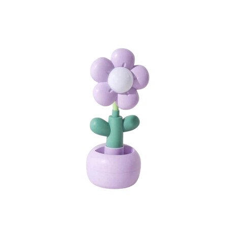 Lámpara de escritorio flor base redonda – diseño infantil Lila