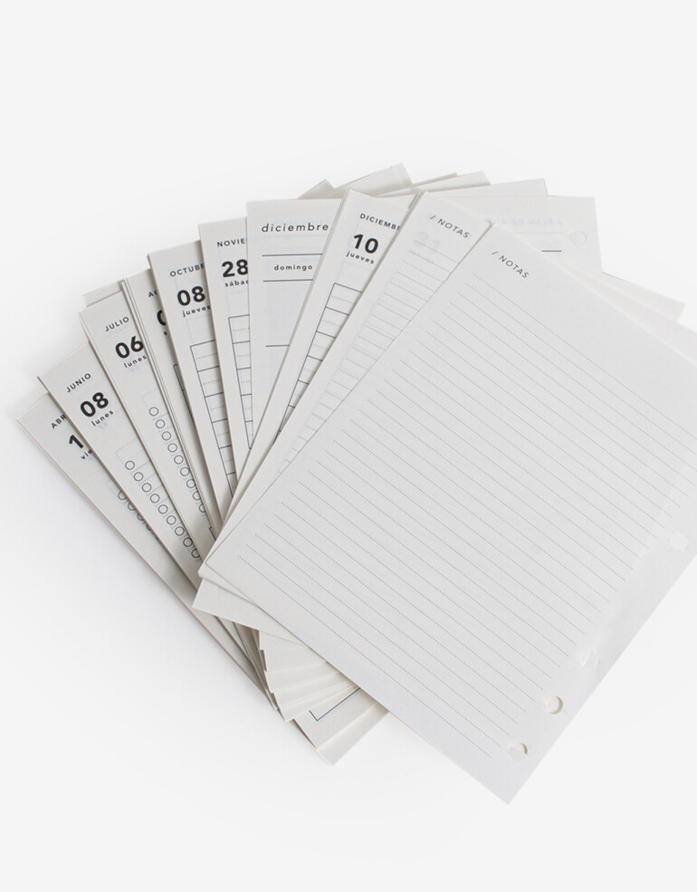 Agendas y Calendarios Agendas Repuesto 2026 Para Agenda - Combinacion Bicolor