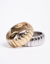 Sets Anillos Metal Set De Anillos Biplating - Dorado