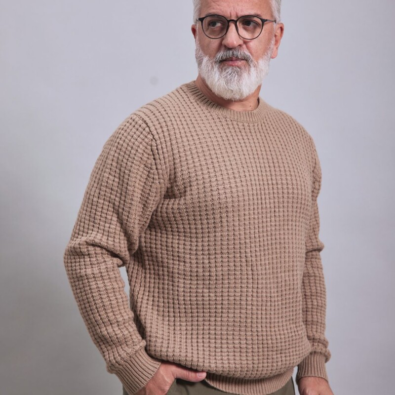 BUZO DE PUNTO GRUESO BEIGE
