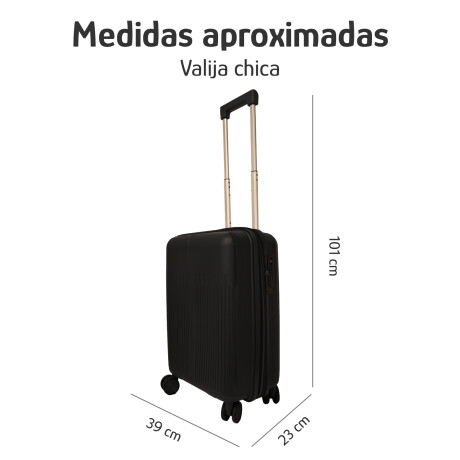 Valija Carry On Rígida Cierre Expandible Candado Ruedas 360° Negro