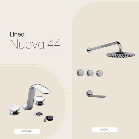 JUEGO DE GRIFERIA INCLUYE LAVATORIO DE MESADA Y DUCHA CROMO