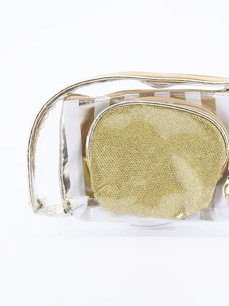 NECESSAIRE SET X 3 DORADO