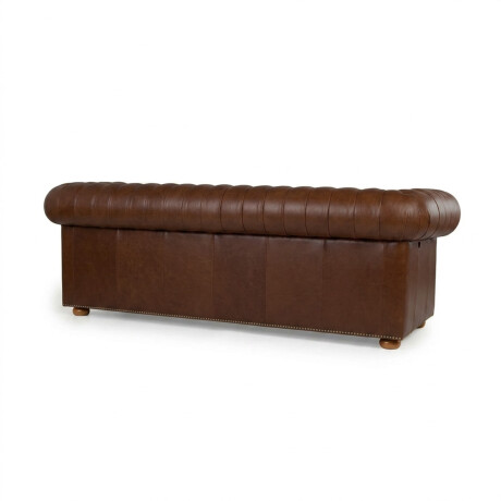 Sofá Chesterfield Novo - Cuero Básico - 3 cuerpos New Brown - (Preventa)