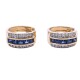Aros en oro 18 k brillantes y zafiros carré. Aros en oro 18 k brillantes y zafiros carré.