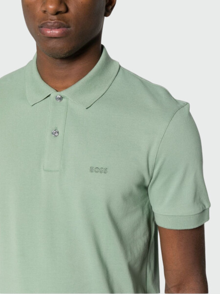 BOSS Polo de Algodón Piqué con Logo Bordado 0