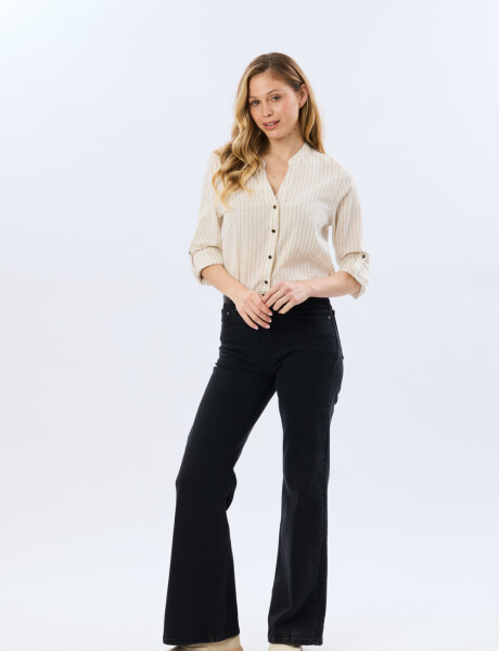 PANTALÓN DE JEAN WIDE LEG Negro