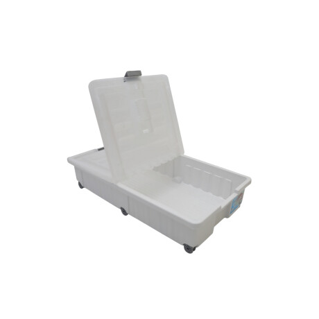 Caja organizadora con ruedas 45lt TRANSPARENTE