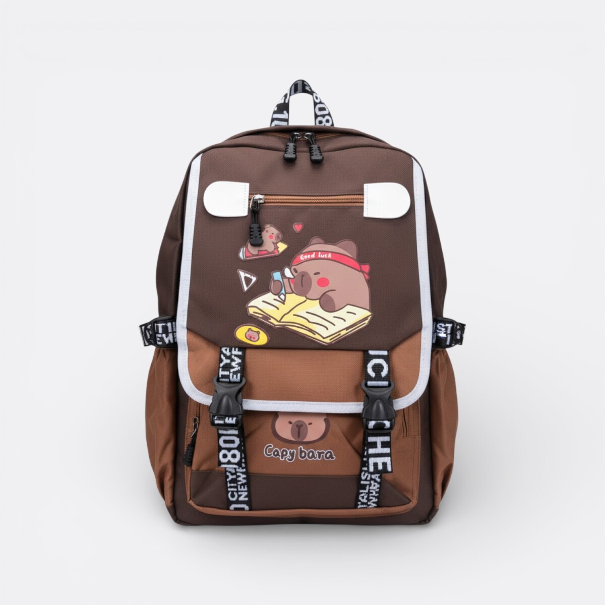 Mochila Escolar Capibara - Marrón Modelo 1 