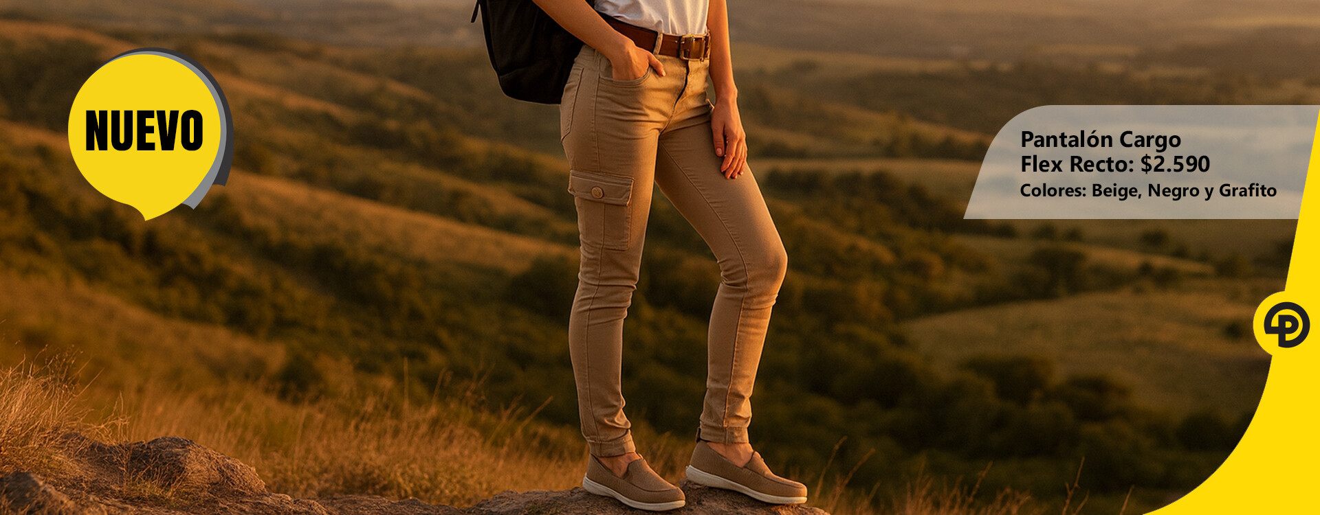 pantalo Cargo Flex Recto Mujer