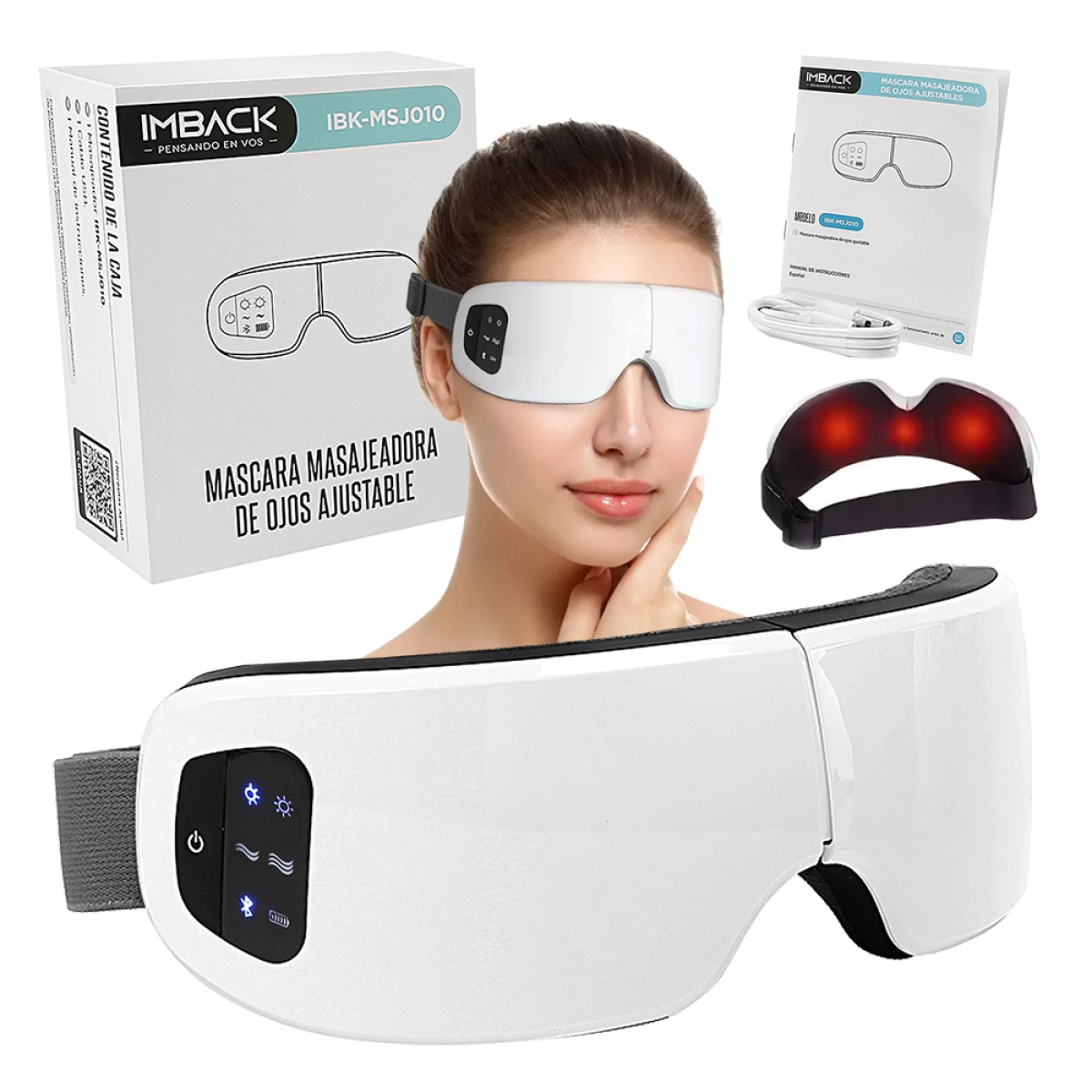 Masajeador De Ojos Portatil Alivio Para Dolor De Cabeza Y Cansancio Ocular Imback 