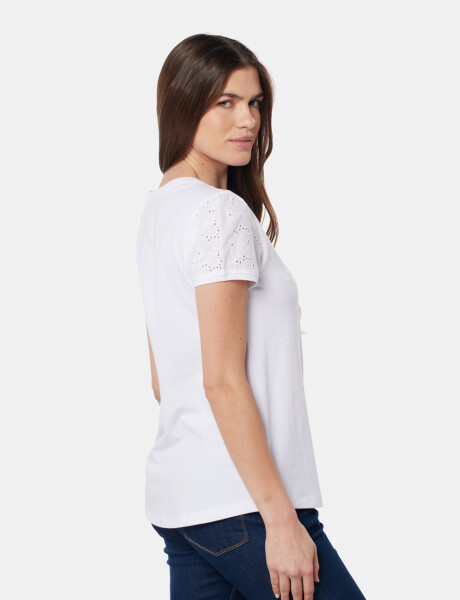 REMERA BRODERIE LISA Blanco