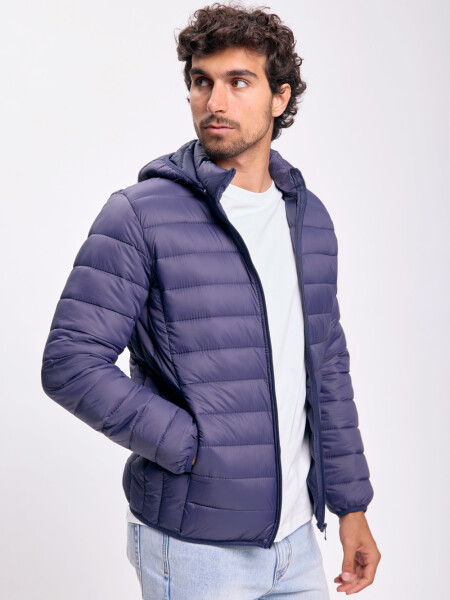 Campera capitoneada básica Azul