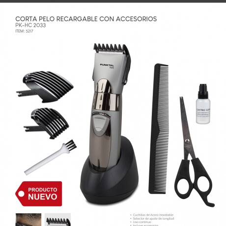 CORTA PELO RECARGABLE PUNKTAL MOD. PK-HC 2033 CORTA PELO RECARGABLE PUNKTAL MOD. PK-HC 2033