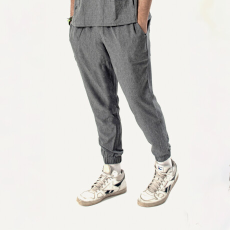 PANTALON UNISTORE MODELO JOGGER GRIS MELANGE PANTALON UNISTORE MODELO JOGGER GRIS MELANGE