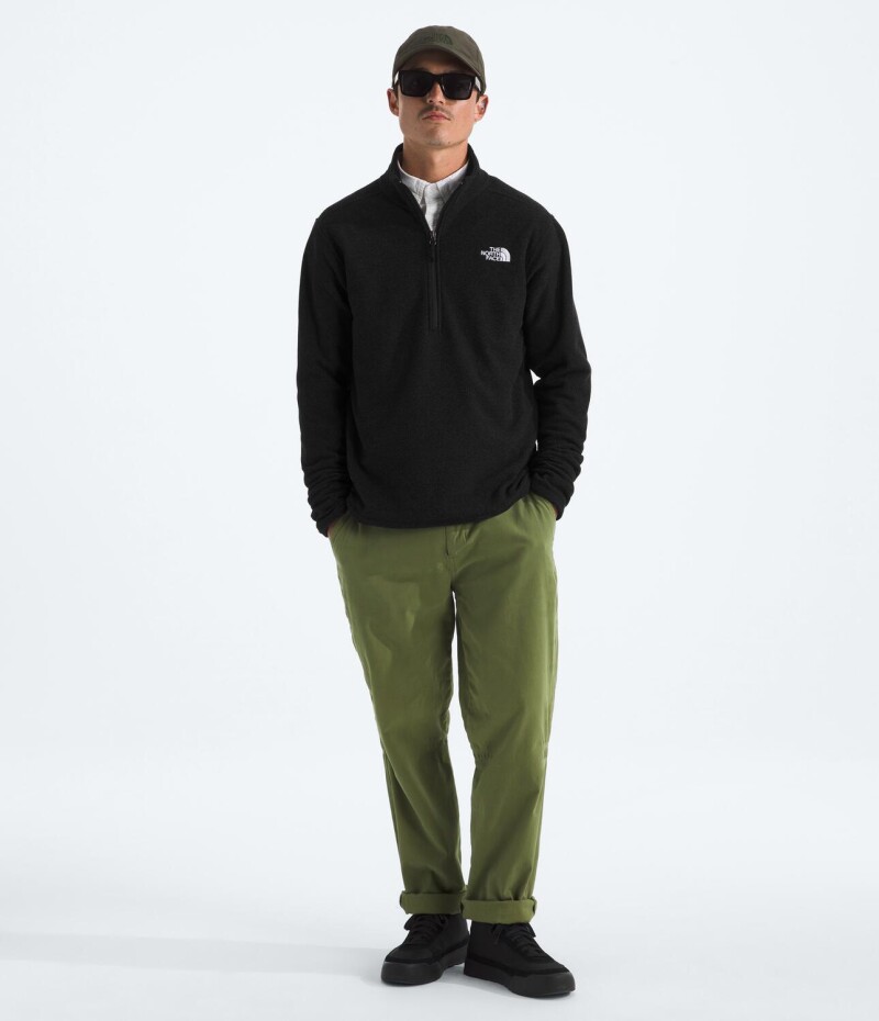 Buzo Polar Textured cierre de 1/4 hombre Tnf Black Heather