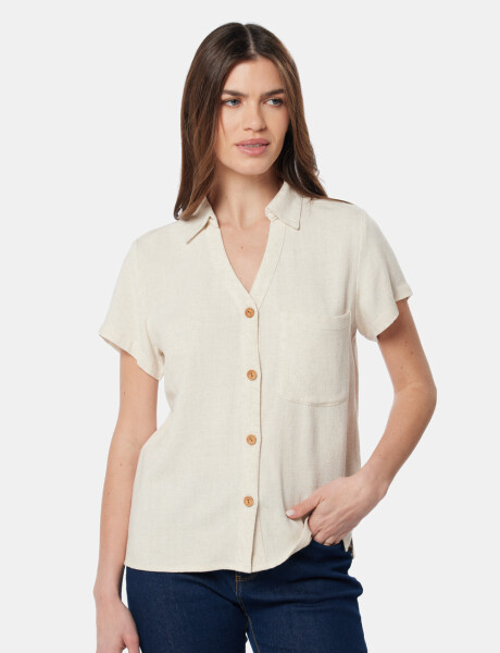 CAMISA DE LINO Beige