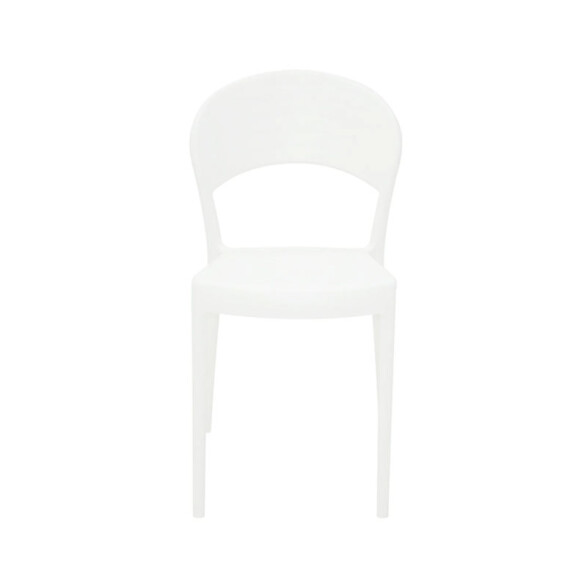 Silla apilable blanca "SISSI" respaldo cerrado -TRAMONTINA TD0630