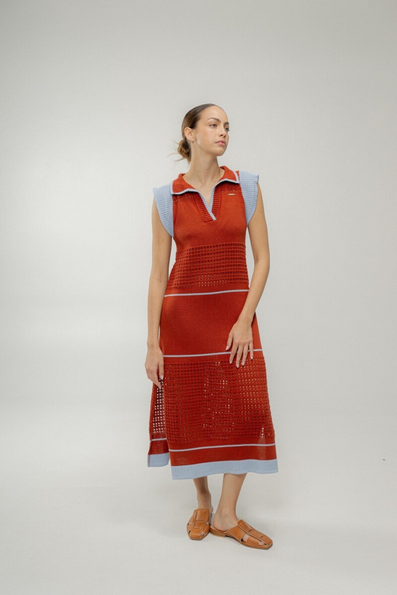 VESTIDO STRIPE - Terracota Y 