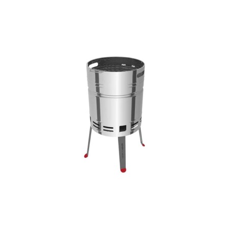PARRILLERO A CARBON GRILL TUBULAR TRAMONTINA TCP-400 PLATEADO
