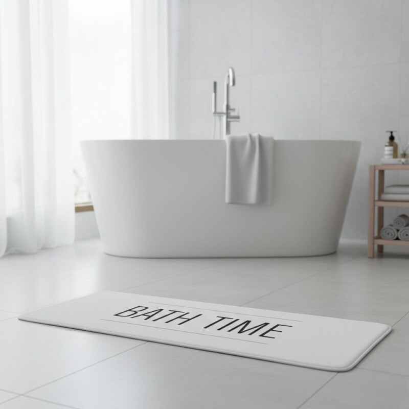 ALFOMBRA BLANCA P/BAÑO 45X120CM Unica