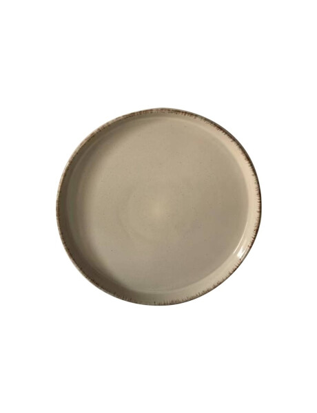 PLATO DE POSTRE D20CM BEIGE BORDE MARRON PLATO DE POSTRE D20CM BEIGE BORDE MARRON
