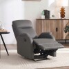 Sillón Recliner 1 Cuerpo Cuero Sintético - Adri Grafito