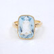 Anillo En Oro 18K Con Aguamarina Anillo En Oro 18K Con Aguamarina