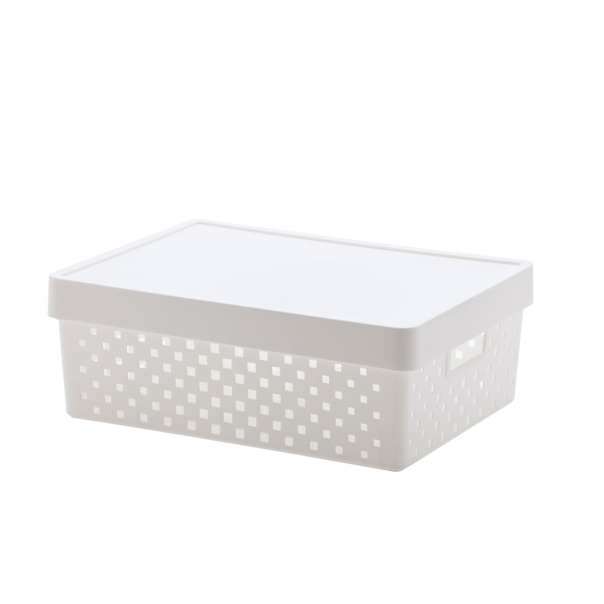 ORGANIZADOR QUADRATTA CON TAPA 39X29X14 CMS BLANCO 