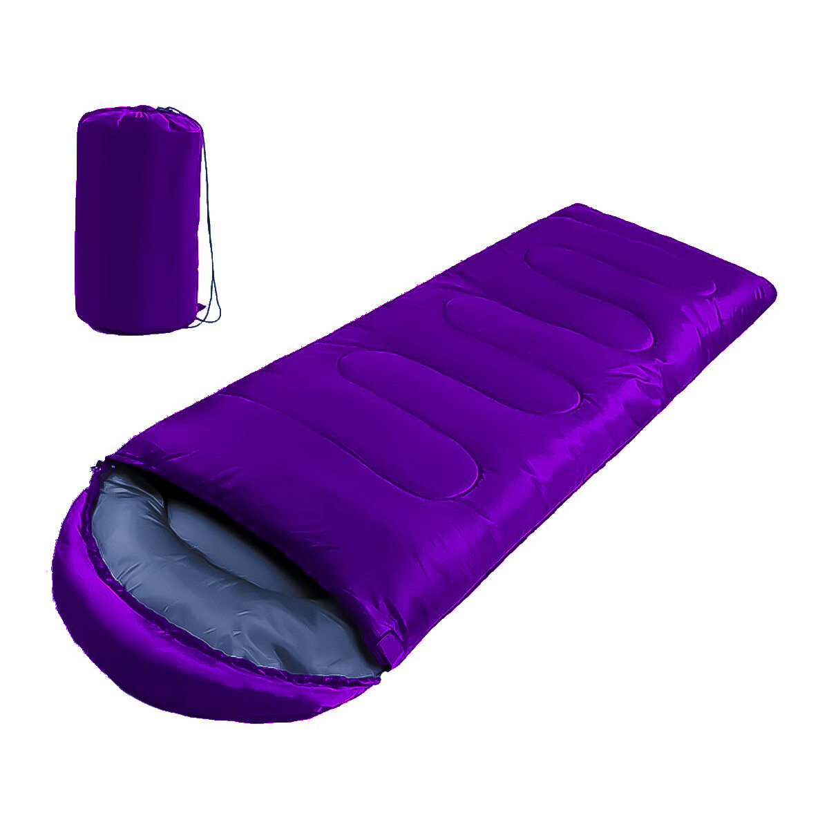 Sobre Dormir C/ Capucha Reforzado + Bolso Camping N1 - Violeta 