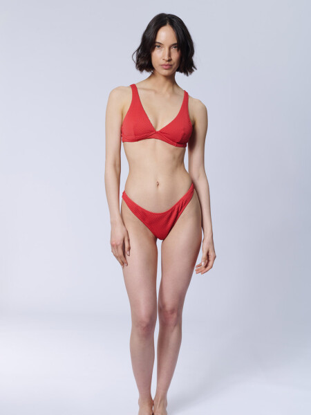 Bombacha bikini textura Rojo