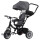 Triciclo 3 en 1 con techo Bebesit giratorio 360Â° Gris