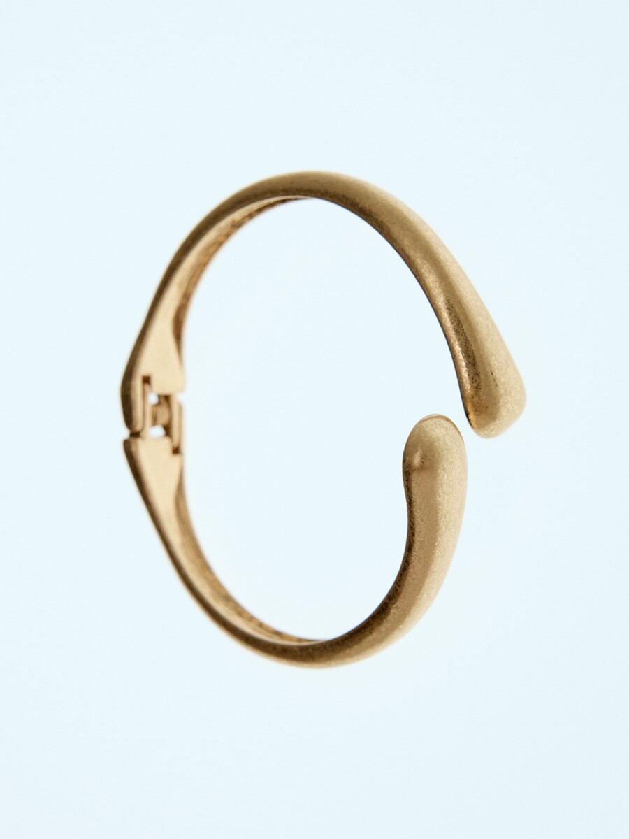 Pulsera Abierta Cruzada dorado