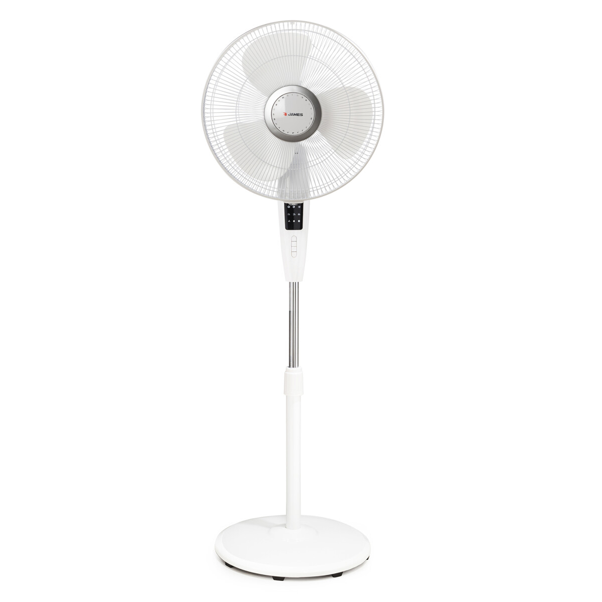 VENTILADOR DE PIE CON CONTROL - PLASTICO BLANCO JAMES 