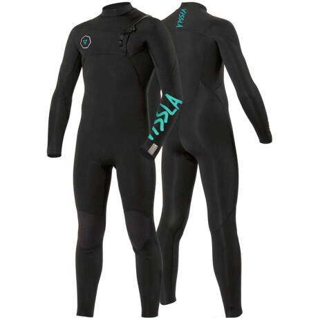 Traje Vissla 7 Seas 3.2 Boys Chest Zip Negro