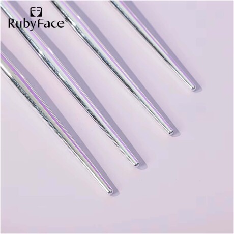 Set 7 Brochas Pinceles Maquillaje con Estuche Almacenamiento Violeta