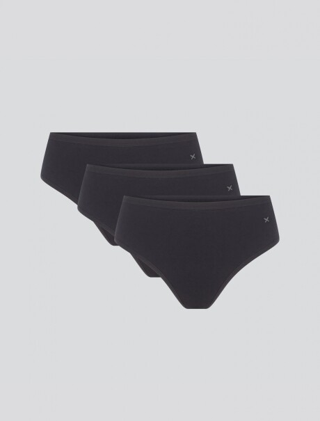 KIT DE 3 BOMBACHAS DE ALGODÓN NEGRO