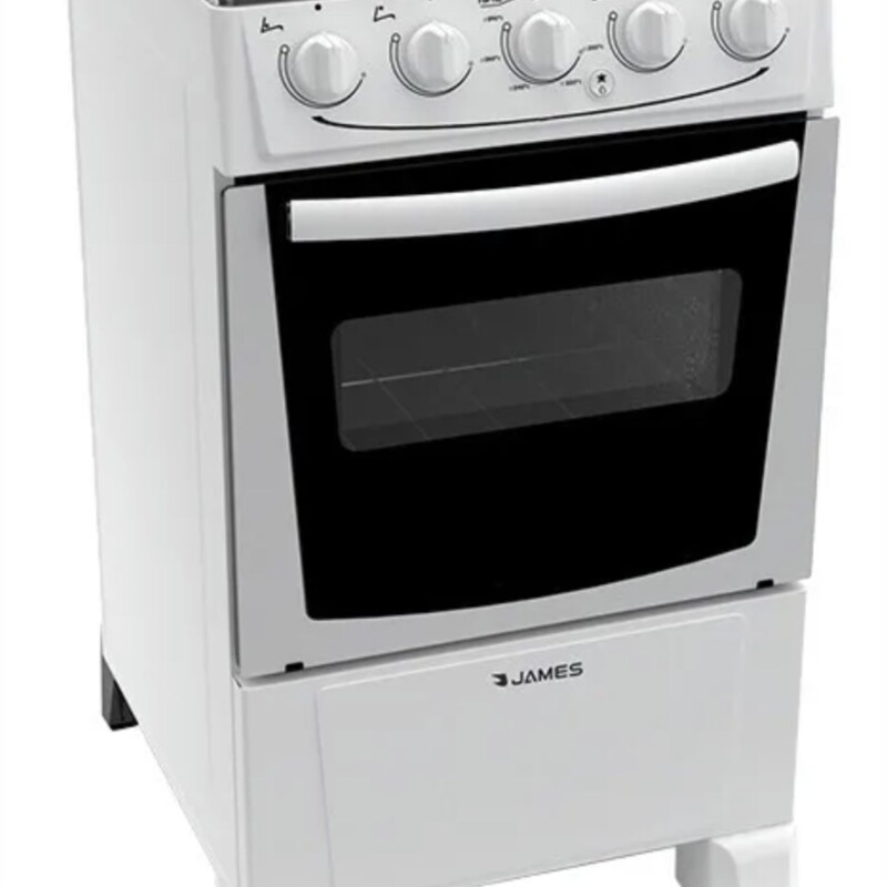 Cocina Gas James Horno Autolimpiante 4 Hornallas Termocupla Blanco