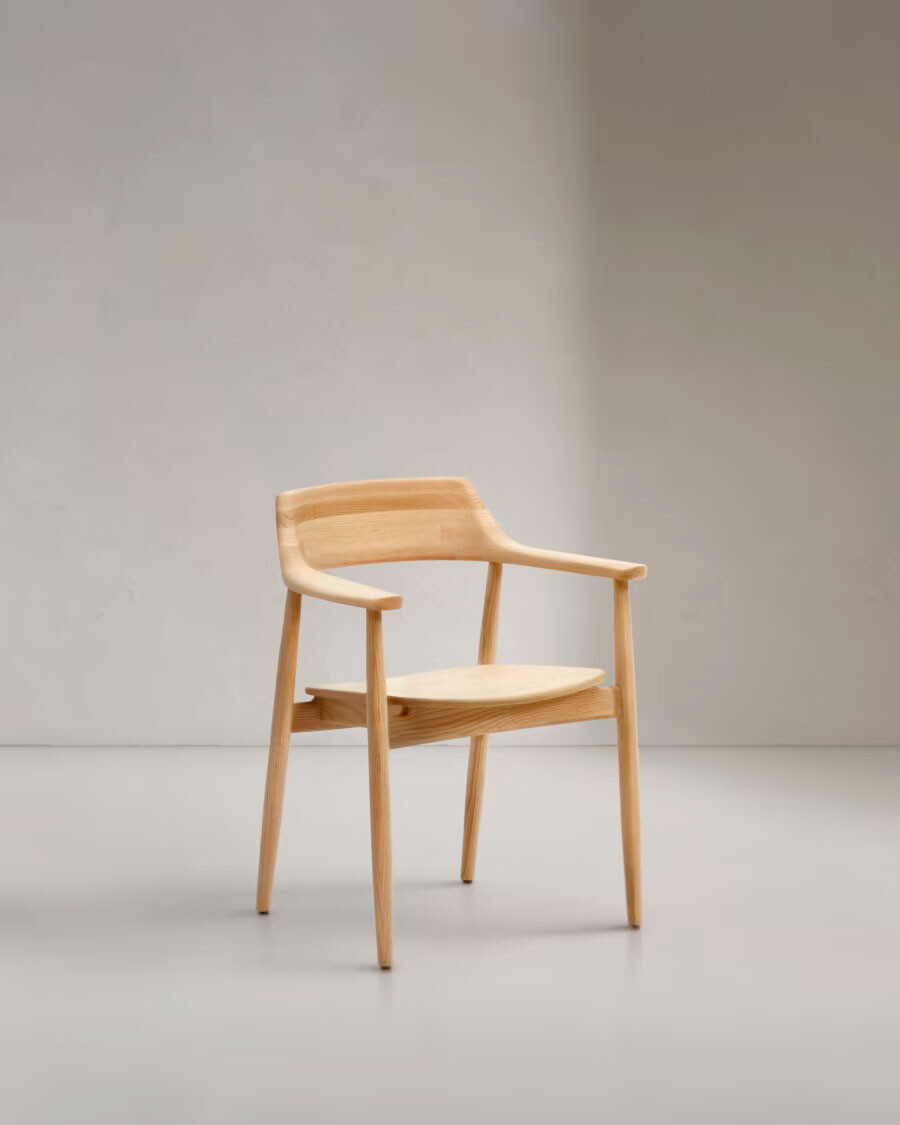 Silla Fondes de madera maciza de roble con acabado natural FSC Mix Credit Silla Fondes de madera maciza de roble con acabado natural FSC Mix Credit
