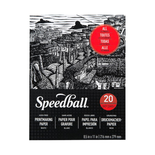 Blopck papel para grabado - SPEEDBALL 21.6 x 27.9 cm