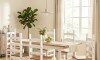 Juego de comedor Extensible 6 Sillas Mad Maciza 160 a 200 cm Blanco